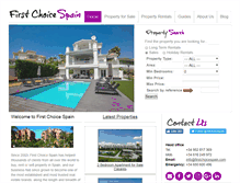 Tablet Screenshot of firstchoicespain.com